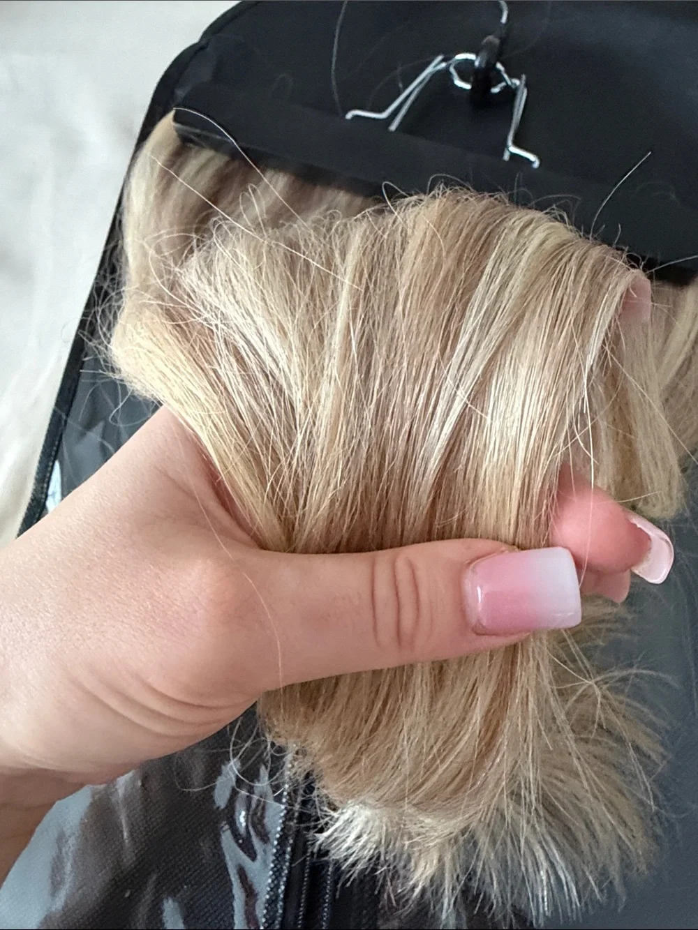 Blonde Clip-In Halo Human Hair Extensions - Natural Light Blonde 17”